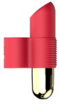 A red pill wrapped in a red band

Description automatically generated